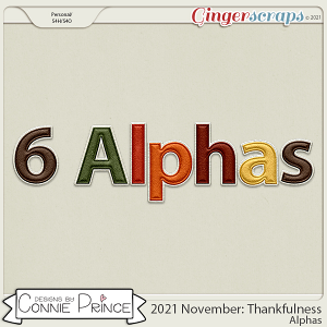 2021 November: Thankfulness Bonus Alphas by North Meets South Studios