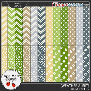 Weather Alert - EXTRA PAPERS by Twin Mom Scraps