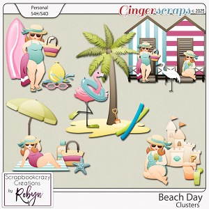 Beach Day Clusters by Scrapbookcrazy Creations