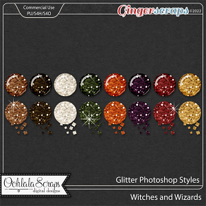 Witches and Wizards Glitter CU Photoshop Styles