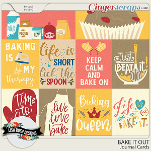 Bake It Out - Journal Cards by Lisa Rosa Designs