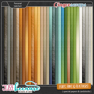 Fur, Fins and Feathers Special Papers & Cardstocks by JB Studio