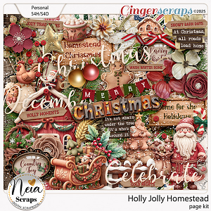 Holly Jolly Homestead - Page Kit - by Neia Scraps