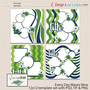 Every Day Waves Nine Template Set by ScrapChat Designs