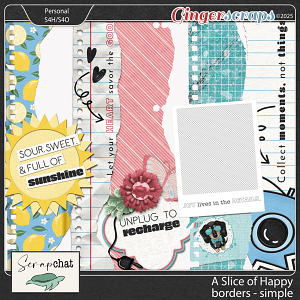 A Slice of Happiness Borders by ScrapChat Designs