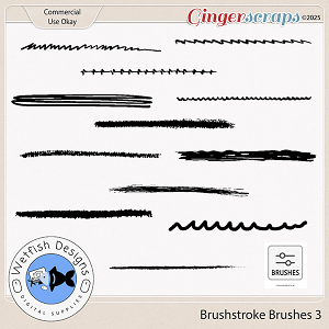 CU Brush Stroke Brushes 3 by Wetfish Designs 