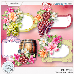 Fine Wine Clusters And Labels by Ilonka's Designs