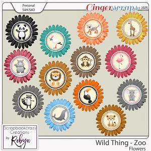 Wild Thing - Zoo flowers by Scrapbookcrazy Creations
