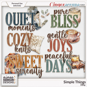 Simple Things Titles by Aimee Harrison Simple Things Titles by Aimee Harrison
