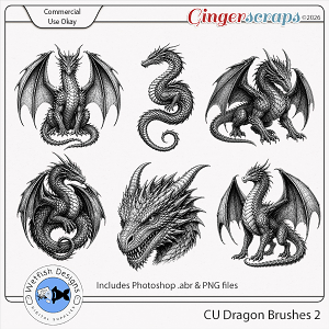 CU Dragon Brushes 2 by Wetfish Designs   