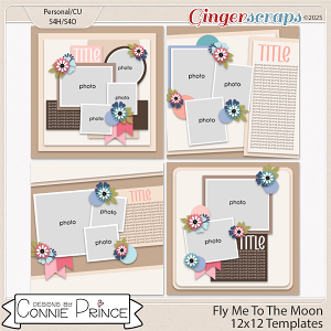 Fly Me To The Moon - 12x12 Templates (CU Ok)