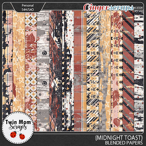 Midnight Toast - BLENDED PAPERS by Twin Mom Scraps