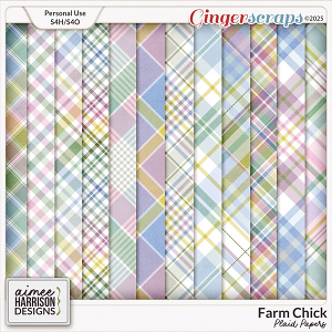 Farm Chick Plaid Papers by Aimee Harrison