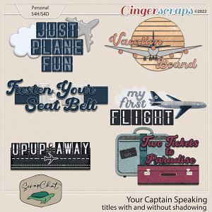 Your Captain Speaking Titles by ScrapChat Designs