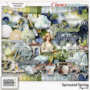 Sprouted Spring Page Kit by Aimee Harrison