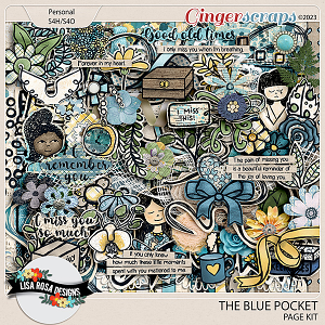 The Blue Pocket - Page Kit by Lisa Rosa Designs