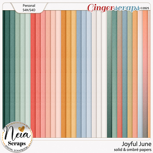 Joyful June - Solid & Ombré Papers - by Neia Scraps