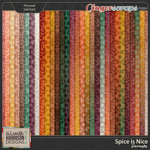 Spice is Nice Damask Papers by Aimee Harrison