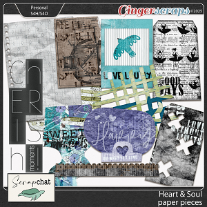 Heart and Soul Paper Pieces by ScrapChat Designs
