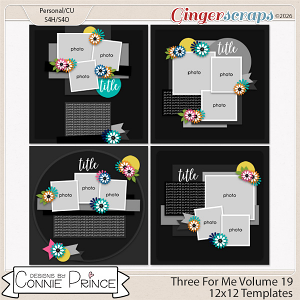 Three For Me Volume 19 - 12x12 Temps (CU Ok) by Connie Prince