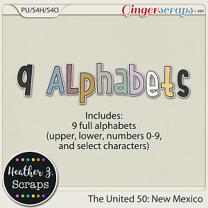 The United 50: New Mexico ALPHABETS by Heather Z Scraps