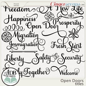 Open Doors Word Art by ADB Designs