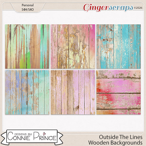 Outside The Lines - Wooden Backgrounds by Connie Prince