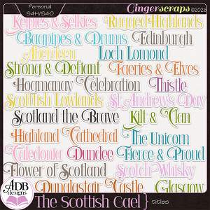 The Scottish Gael Titles by ADB Designs