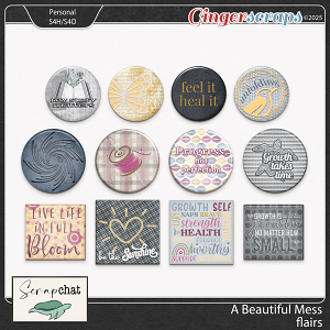 A Beautiful Mess Flairs by ScrapChat Designs