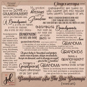 Grandparents Are The Best Grownups {Word Art}