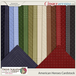 American Heroes Cardstock by Trixie Scraps Designs