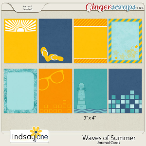 Waves of Summer Journal Cards by Lindsay Jane