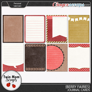 Berry Fairies - JOURNAL CARDS by Twin Mom Scraps