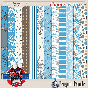 Penguin Parade Patterned Papers By The Brit Chick