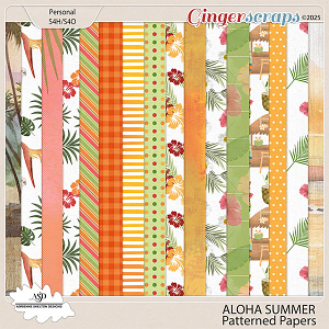 Aloha Summer Patterned papers by Adrienne Skelton Designs 