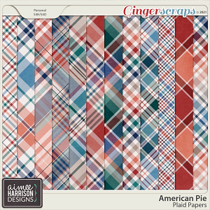 American Pie Plaid Papers by Aimee Harrison