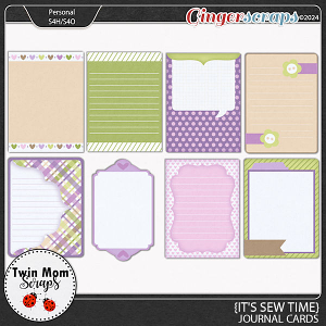 It's Sew Time - JOURNAL CARDS by Twin Mom Scraps