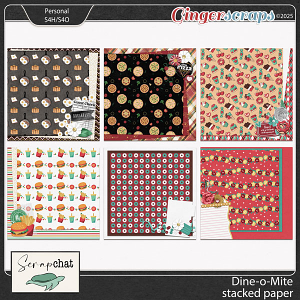 Dine-o-mite Stacked Papers by ScrapChat Designs