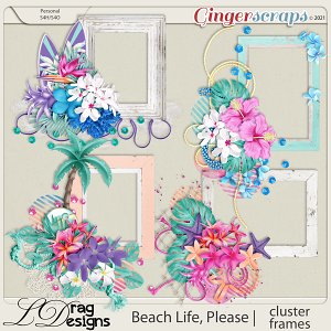 Beach Life, Please: Cluster Frames by LDragDesigns