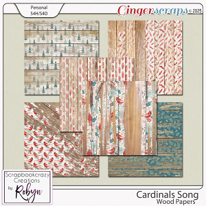 Cardinals Song Wood Papers by Scrapbookcrazy Creations