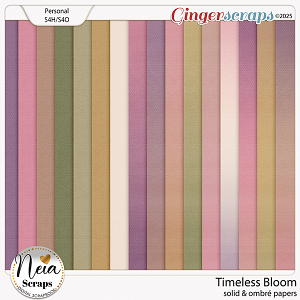 Timeless Bloom - Solid & Ombré Papers - by Neia Scraps