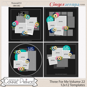 Three For Me Volume 22 - 12x12 Temps (CU Ok) by Connie Prince Three For Me Volume 22 - 12x12 Temps (CU Ok) by Connie Prince