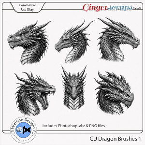CU Dragon Brushes 1 by Wetfish Designs  