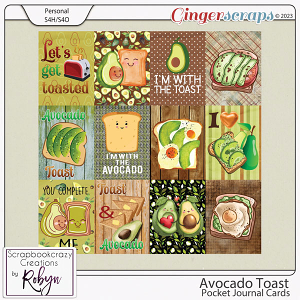 Avocado Toast Pocket Journal Cards by Scrapbookcrazy Creations