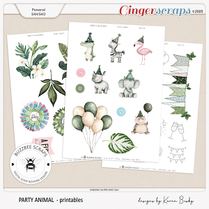 Buzzbee Scraps: Party Animal Printables