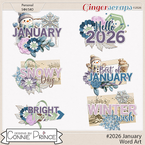 #2026 January - Word Art Pack by Connie Prince
