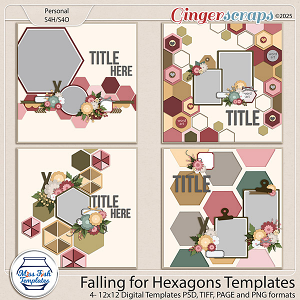 Falling for Hexagons Templates by Miss Fish Falling for Hexagons Templates by Miss Fish