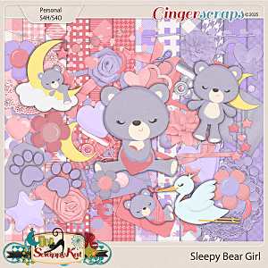 Sleepy Bear Girl by The Scrappy Kat