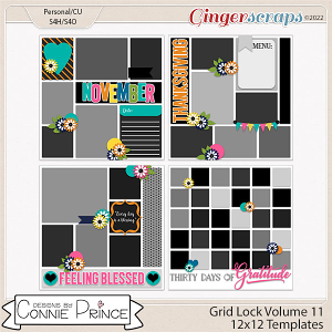 Grid Lock Volume 11  - 12x12 Temps (CU Ok) by Connie Prince