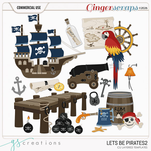 Let's Be Pirates2 Layered Templates (CU) by GS Creations